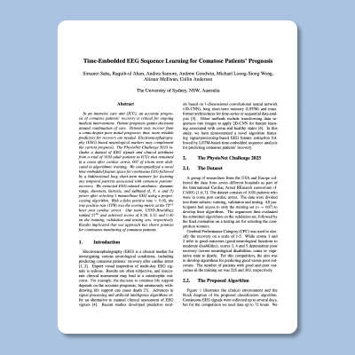 Time-Embedded EEG Sequence Learning for Comatose Patients' Prognosis