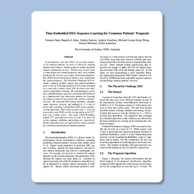Time-Embedded EEG Sequence Learning for Comatose Patients' Prognosis
